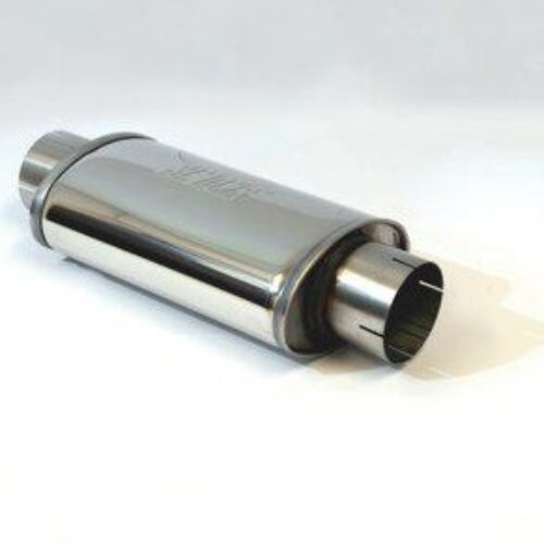 Simons “Oval” Silencer – 89mm (3.5″) Stainless Steel