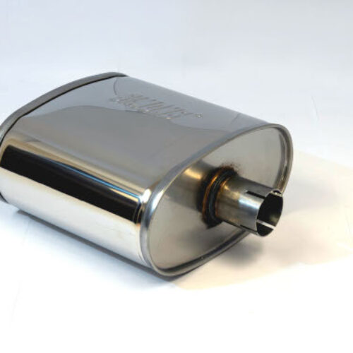 Simons “Oval” Silencer – 63.5mm (2.5″) Stainless Steel