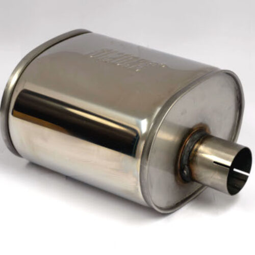 Simons “Oval” Silencer – 63.5mm (2.5″) Stainless Steel