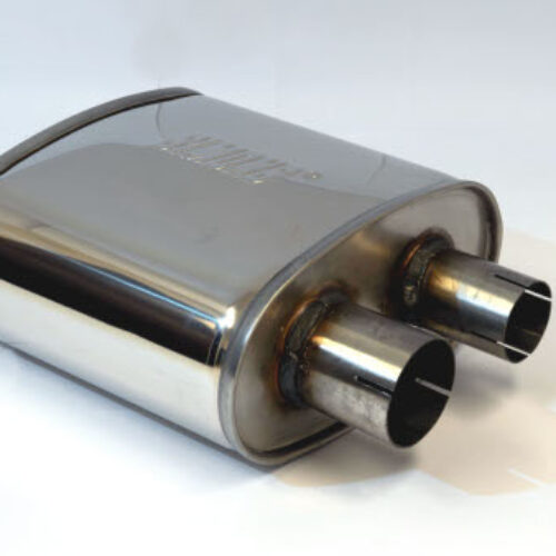 Simons “Split” Silencer – 63.5mm (2.5″) Stainless Steel