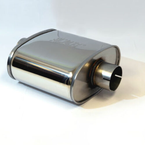 Simons “Oval” Silencer – 76mm (3.0″) Stainless Steel