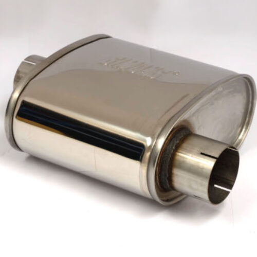 Simons “Oval” Silencer – 76mm (3.0″) Stainless Steel