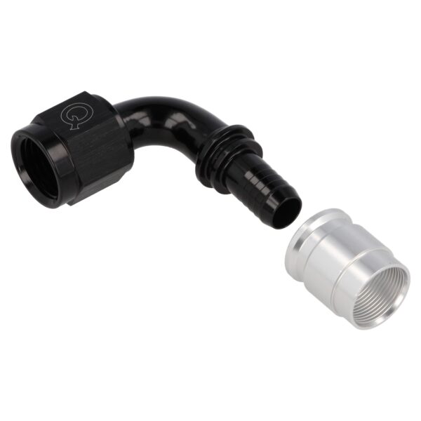 Shrink Hose Adapter PTFE 90 Deg AN4
