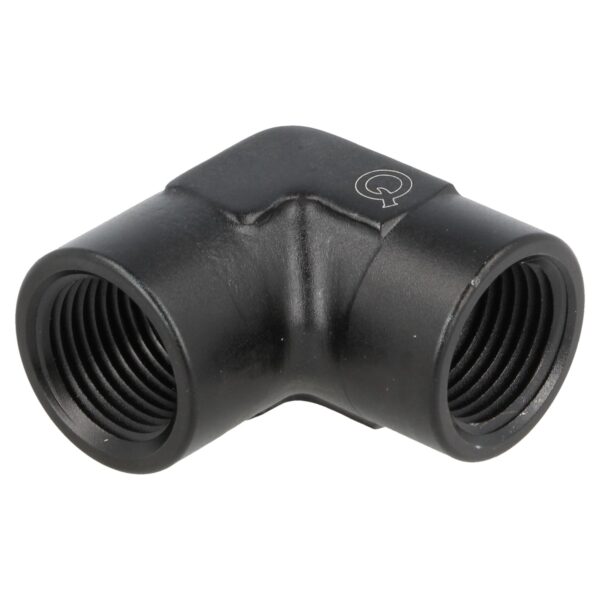Aluminum Coupling Piece 90 Deg Female 1/4 NPT