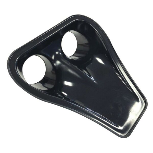 Air Inlet - 215x240mm whiteh Double Connection 70mm - Black