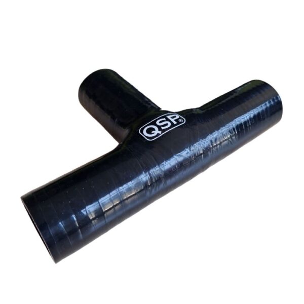 Silicone T-Piece 3x 19mm - Length 100mm - Black