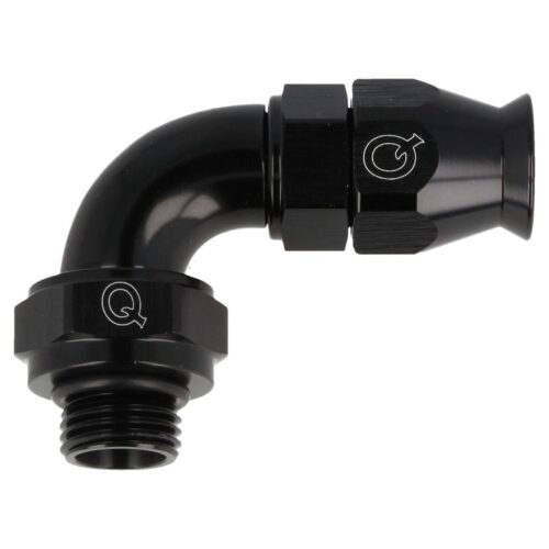 Hose Adapter PTFE 90 Deg (AN8) – O-Ring (AN8)