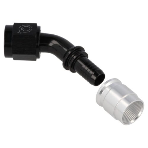 Shrink Hose Adapter PTFE 45 Deg AN6