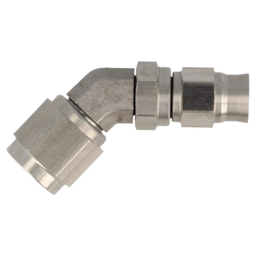 Stainless Steel Brake Fitting Female / Female 45 Deg AN4 – AN3
