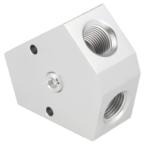 Aluminum Forged Y Block Female 1/2NPT - 3/8NPT - 3/8NPT (1/8 NPT)