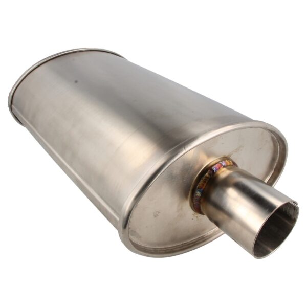 Stainless Steel Exhaust Silencer Oval - 50.8mm - 2.0 Inch