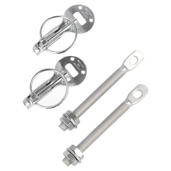Hood Latch Aluminum Silver