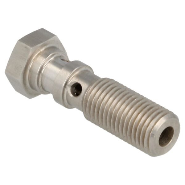 Stainless Steel Banjo Bolt Double 38.5 Mm Long AN3
