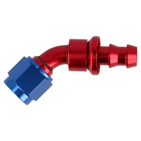 Hose Adapter Push-On 45 Deg AN8