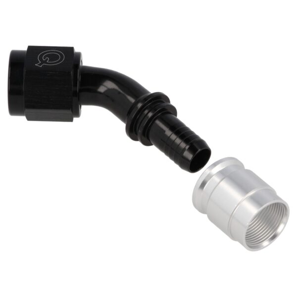 Shrink Hose Adapter PTFE 45 Deg AN8