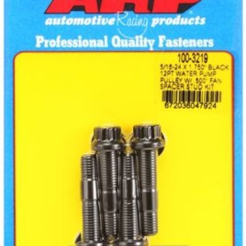 ARP 5/16-24×1.750 Black 12pt WP Pully W/.500″ Fan Spcr Stud