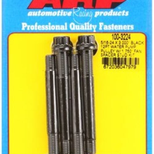 ARP 5/16-24×3.000 Black 12pt WP Pully W/1.750″ Fan Spcr Stud