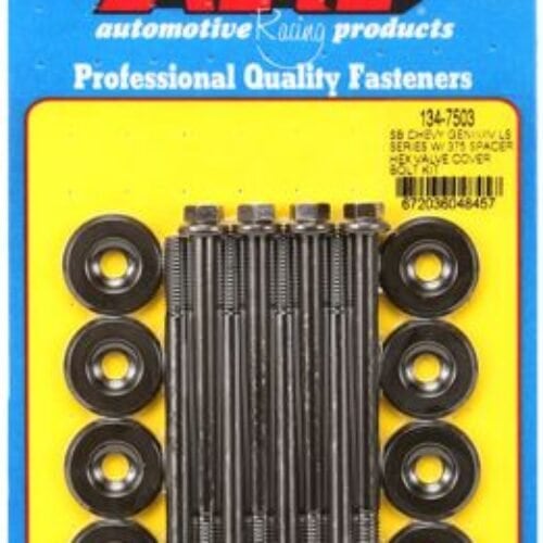 ARP Small Block Chevy GENIII/IV LS Series .375 Spacer Hex Valve Cover Bolt Kit – Black