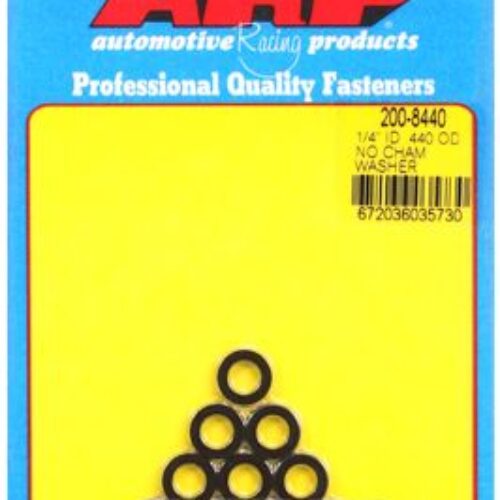“1/4″”ID .440″”OD No Chamfer Black Washers”