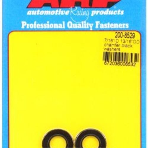 ARP 7/16in ID X 13/16in OD Chamfer Black Washers (2 Pack)