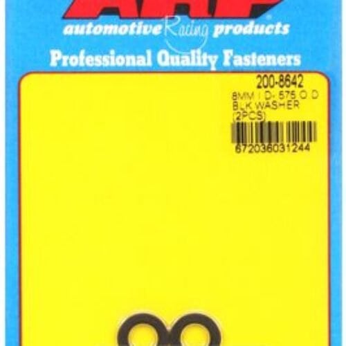 ARP M8 ID 0.575 OD Black Washers (2 Pack)
