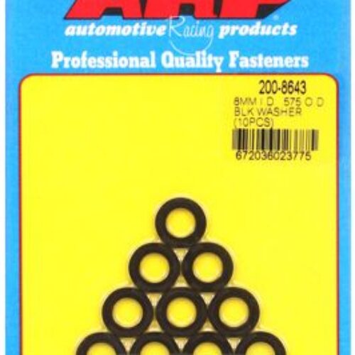 ARP M8 ID .575 OD Black Washers (10/Pkg)