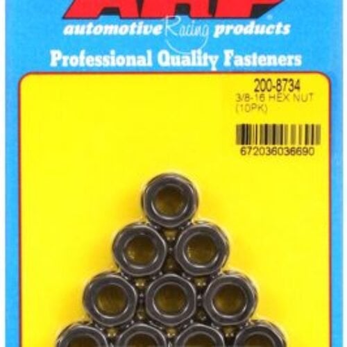 3/8-16 Black Hex Nut Kit (10pcs)