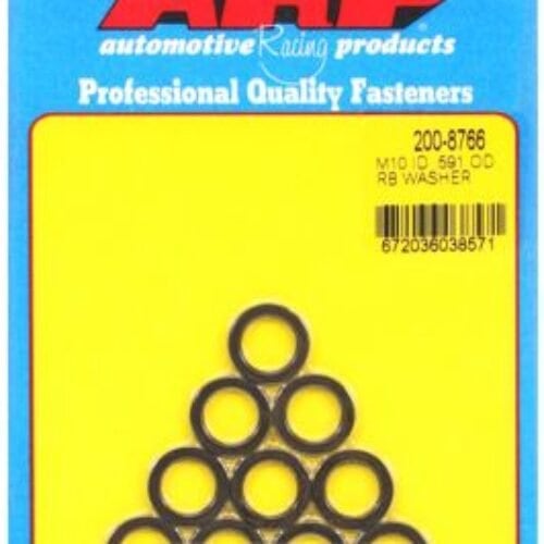 M10 ID .591 OD/.078 Thick- Black Washers(10 Pcs)