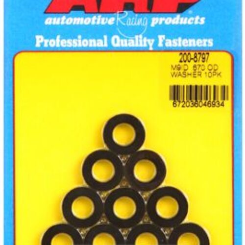 ARP M9 ID 0.670 OD Chamfer Black Washers (10 Pack)