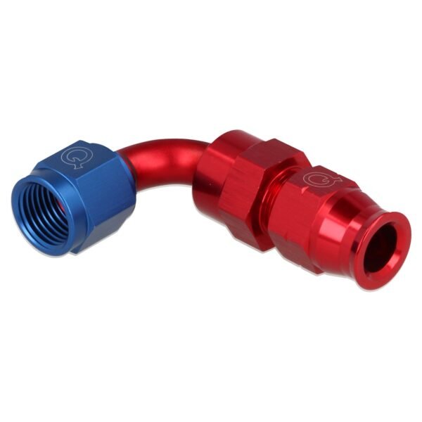 Aluminum Tube Adapter Female 90 Deg AN6 - 9.5 Mm