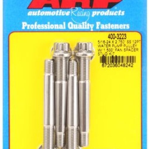ARP 5/16-24×2.750 SS 12pt WP Pulley W/ 1.500″ Fan Spcr Stud