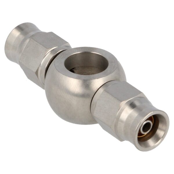 Stainless Steel Banjo Eye Straight Double AN3 - 10.2 Mm