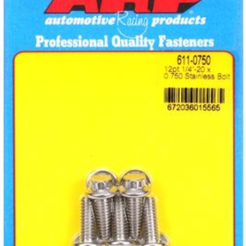 ARP 1/4in X 20 – .75in UHL 12pt SS Bolt (5/Pkg)