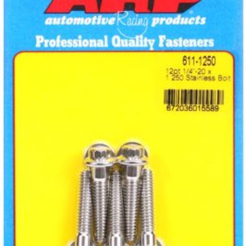 ARP 1/4in X 20 – 1.25in UHL 12pt SS Bolt (5/Pkg)