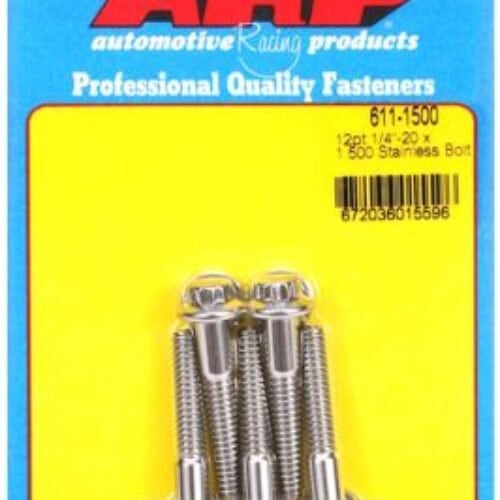 ARP 1/4in X 20 – 1.5 In UHL 12pt SS Bolt Kit (5/Pkg)