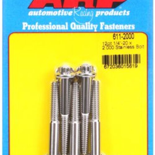 “1/4″”-20 X 2.000 12pt SS Bolts” (5pcs)