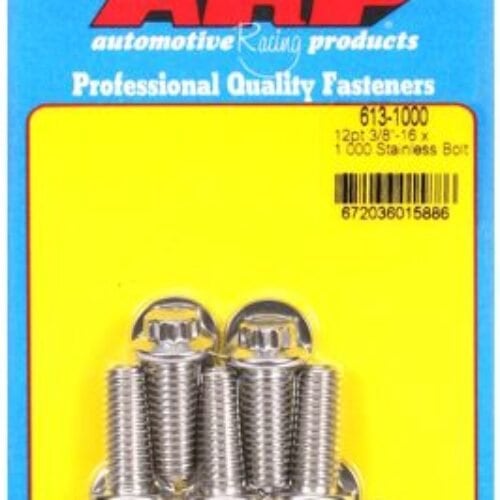 ARP 3/8in – 16 X 1.000 12pt SS Bolts (5/Pkg)