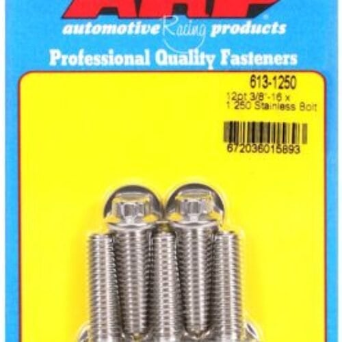 ARP 3/8in X 16 – 1.25in UHL 12pt SS Bolt Kit (5/Pkg)