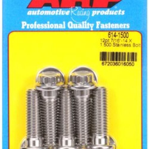 “7/16″”-14 X 1.500 12pt 1/2 Wrenching SS Bolts” (5pcs)