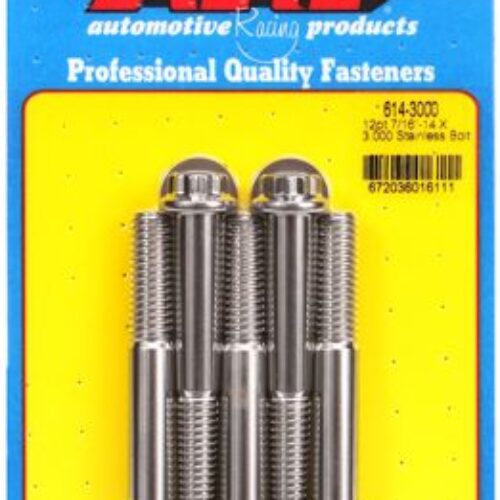 “7/16″”-14 X 3.000 12pt 1/2 Wrenching SS Bolts” (5pcs)