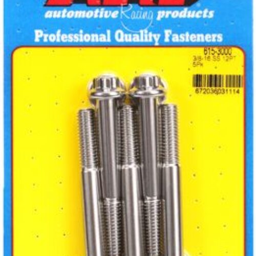 “3/8″”-16 X 3.000 12pt 7/16 Wrenching SS Bolts” (5pcs)