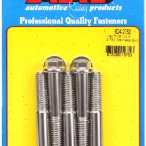 “7/16″”-14 X 2.750 Hex 1/2 Wrenching SS Bolts” (5pcs)