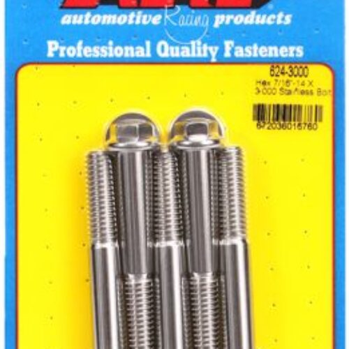“7/16″”-14 X 3.000 Hex 1/2 Wrenching SS Bolts” (5pcs)