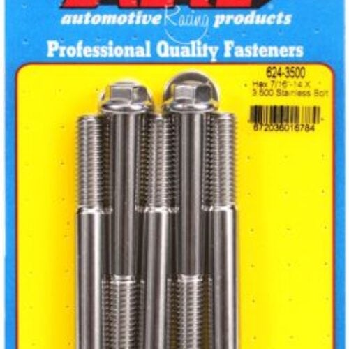 ARP 7/16in. -14 X 3 1/2in. UHL 1.250in. Thread Length 1/2in. Wrenching SS Hex Bolts