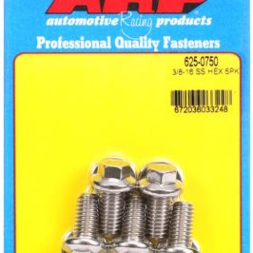 “3/8″”-16 X 0.750 Hex 7/16 Wrenching SS Bolts” (5pcs)