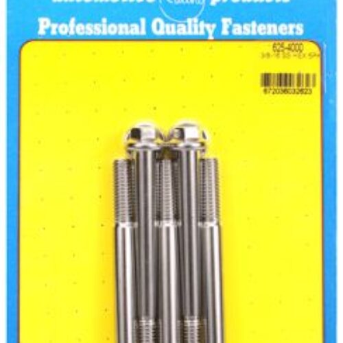 “3/8″”-16 X 4.000 Hex 7/16 Wrenching SS Bolts” (5pcs)