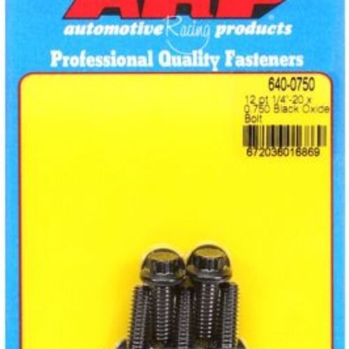 ARP 1/4-20 X 0.750 12pt Black Oxide Bolts