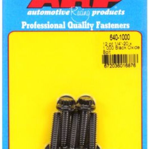 ARP 1/4-20 X 1.000 12pt Black Oxide Bolts