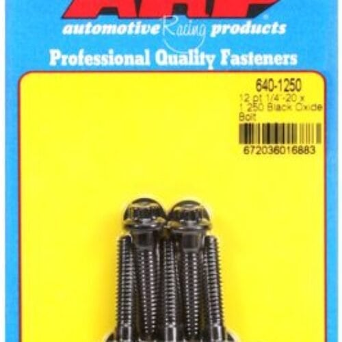 ARP 1/4-20 X 1.250 12pt Black Oxide Bolts (5/Pkg)