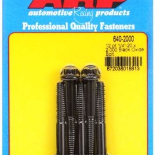 “1/4″”-20 X 2.000 12pt Black Oxide Bolts” (5pcs)